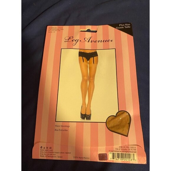 New NIP Sexy Sheer‎ thigh Highs Pantyhose Womens Plus Size Stockings - Picture 2 of 2